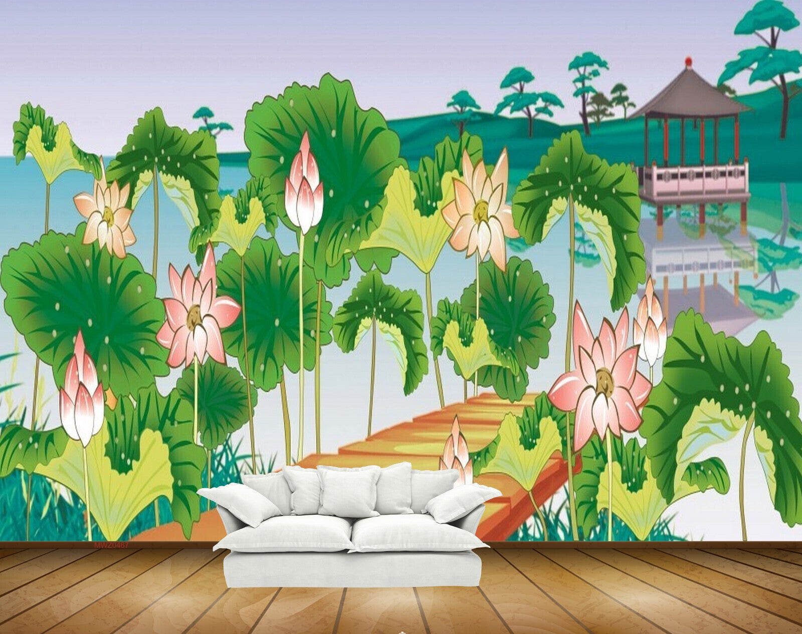 Avikalp MWZ0467 White Peach Flowers Trees Woodenbridge HD Wallpaper Avikalp MWZ0467 White Peach Flowers Trees Woodenbridge HD Wallpaper