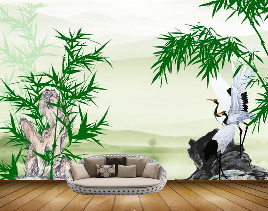 Avikalp MWZ0478 Swan Stone Trees River HD Wallpaper