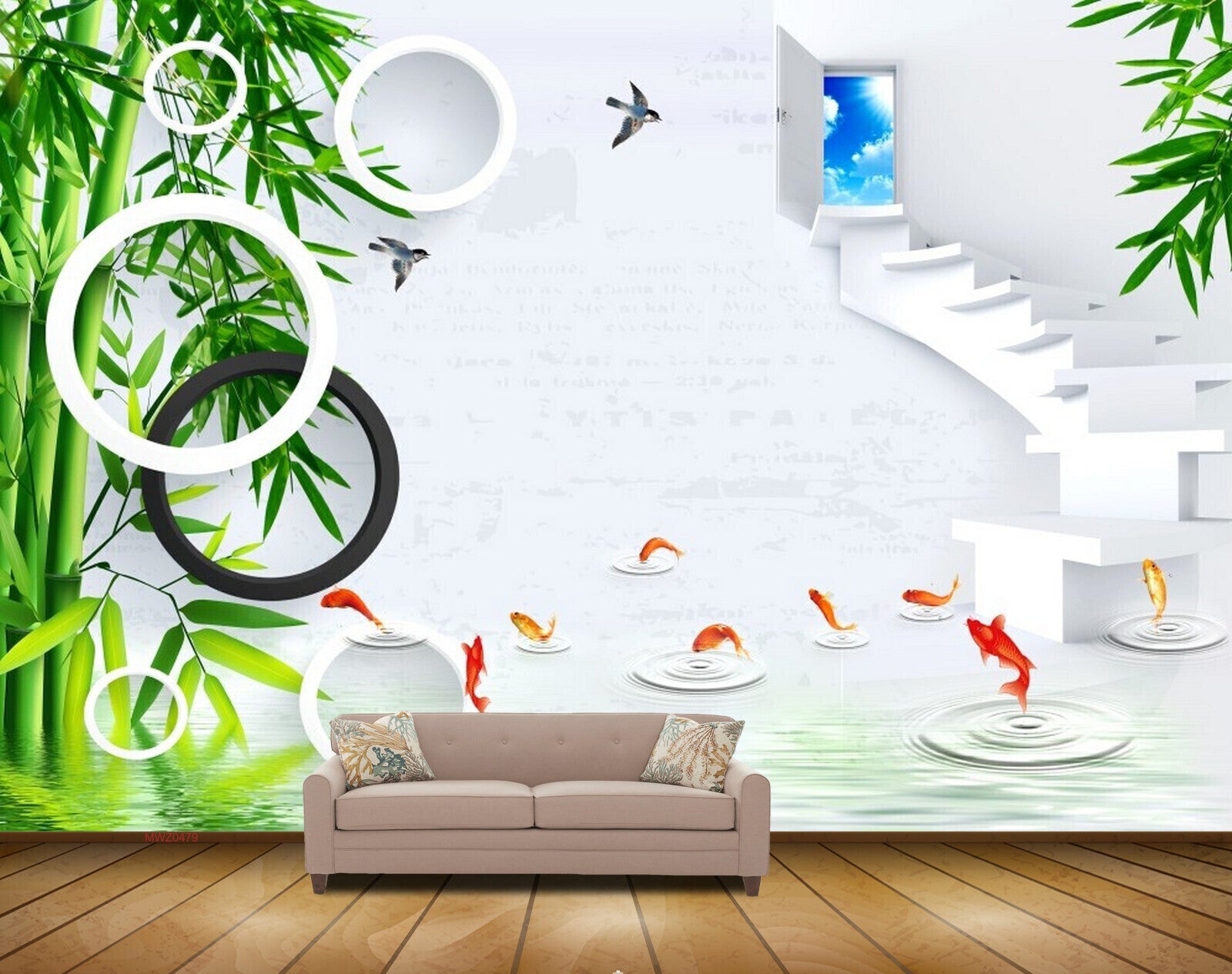 Avikalp MWZ0479 Fishes River Steps Trees HD Wallpaper Avikalp MWZ0479 Fishes River Steps Trees HD Wallpaper