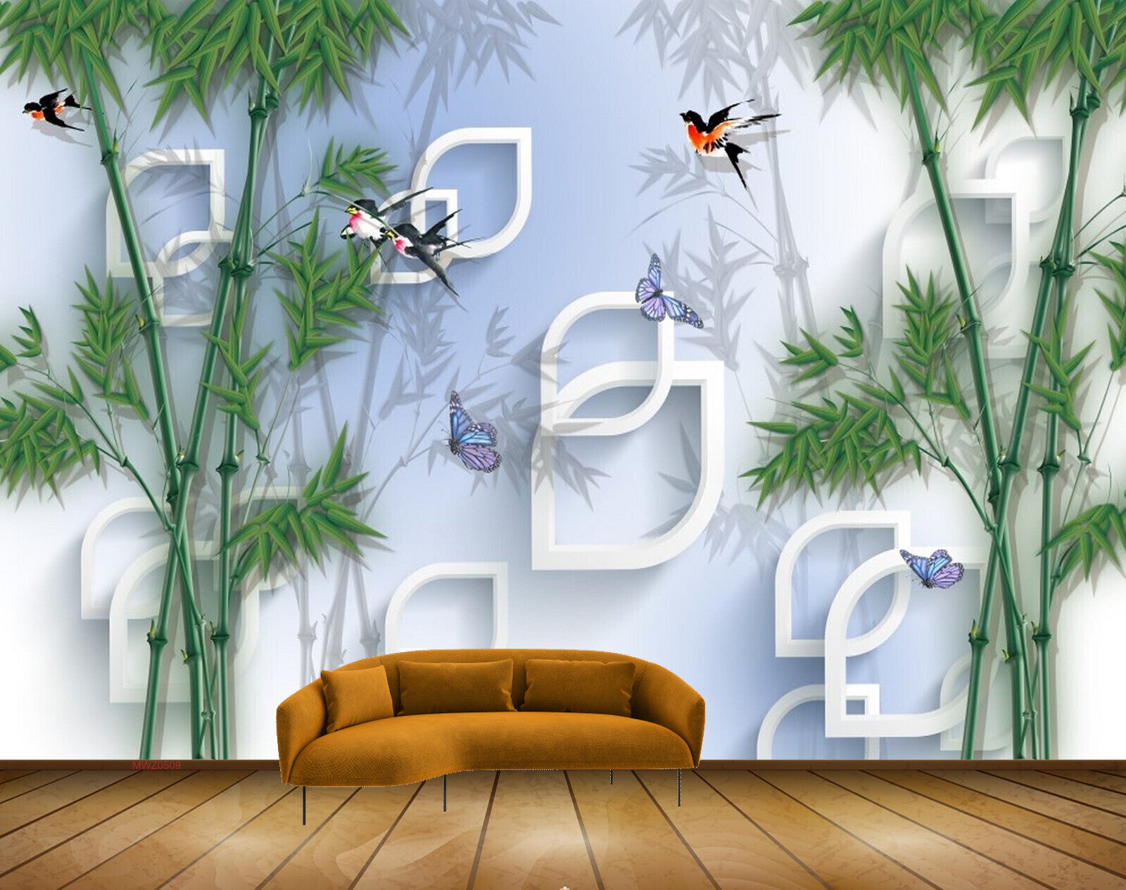 Avikalp MWZ0509 Plants Birds Butterflies 3D HD Wallpaper Avikalp MWZ0509 Plants Birds Butterflies 3D HD Wallpaper