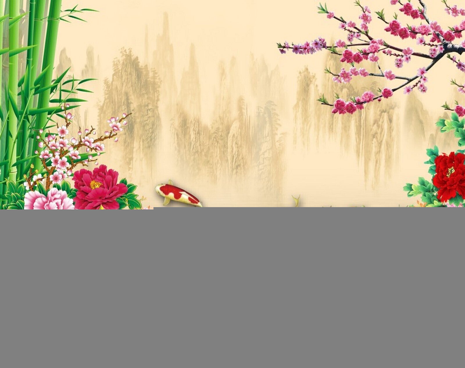 Avikalp MWZ0510 Pink Red White Flowers Fishes Plants 3D HD Wallpaper Avikalp MWZ0510 Pink Red White Flowers Fishes Plants 3D HD Wallpaper