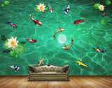 Avikalp MWZ0538 White Flowers Fishes Sea 3D HD Wallpaper Avikalp MWZ0538 White Flowers Fishes Sea 3D HD Wallpaper