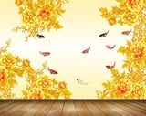 Avikalp MWZ0563 Orange Flowers Fishes 3D HD Wallpaper Avikalp MWZ0563 Orange Flowers Fishes 3D HD Wallpaper