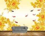 Avikalp MWZ0563 Orange Flowers Fishes 3D HD Wallpaper Avikalp MWZ0563 Orange Flowers Fishes 3D HD Wallpaper