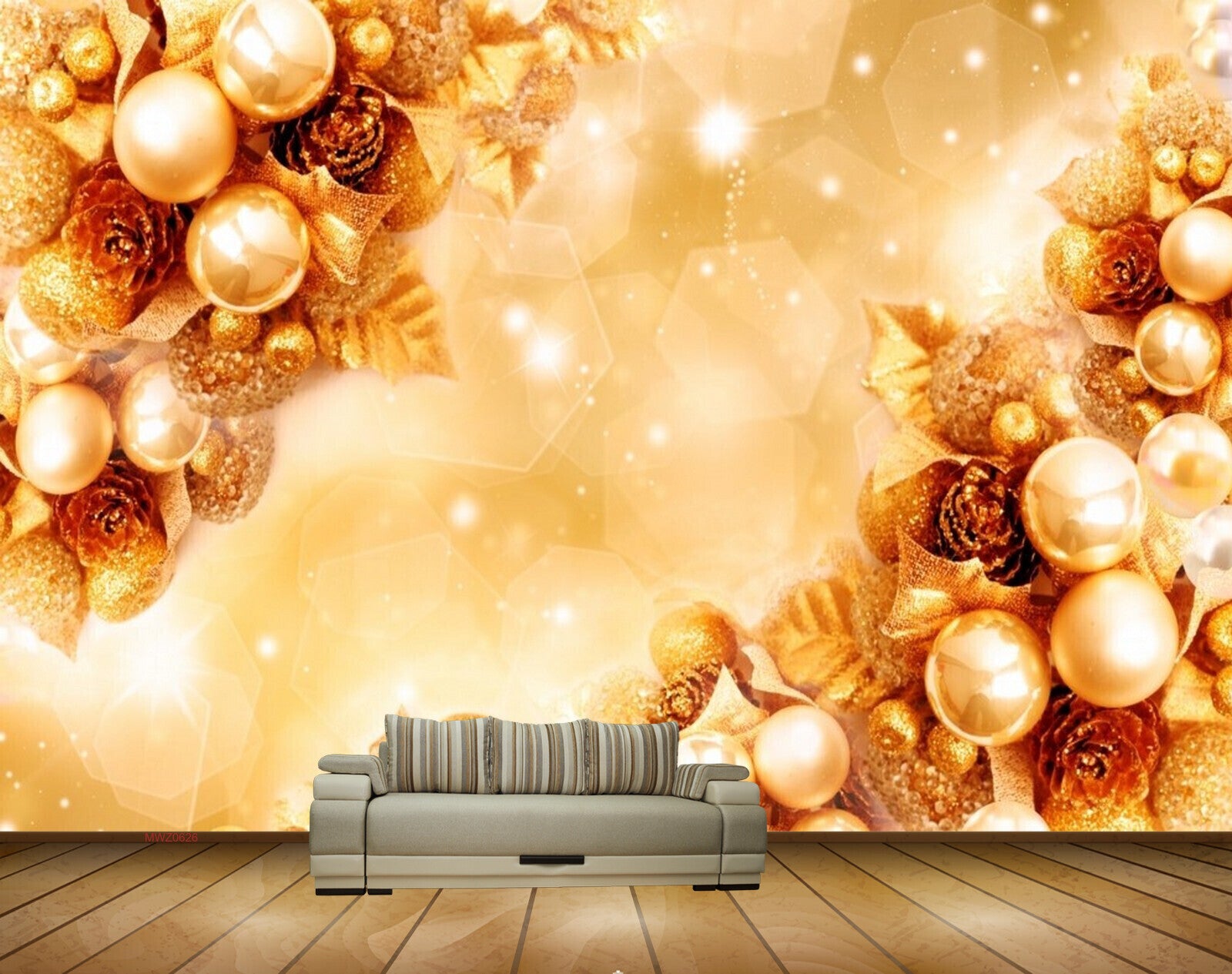 Avikalp MWZ0626 Golden Flowers Leaves 3D HD Wallpaper Avikalp MWZ0626 Golden Flowers Leaves 3D HD Wallpaper