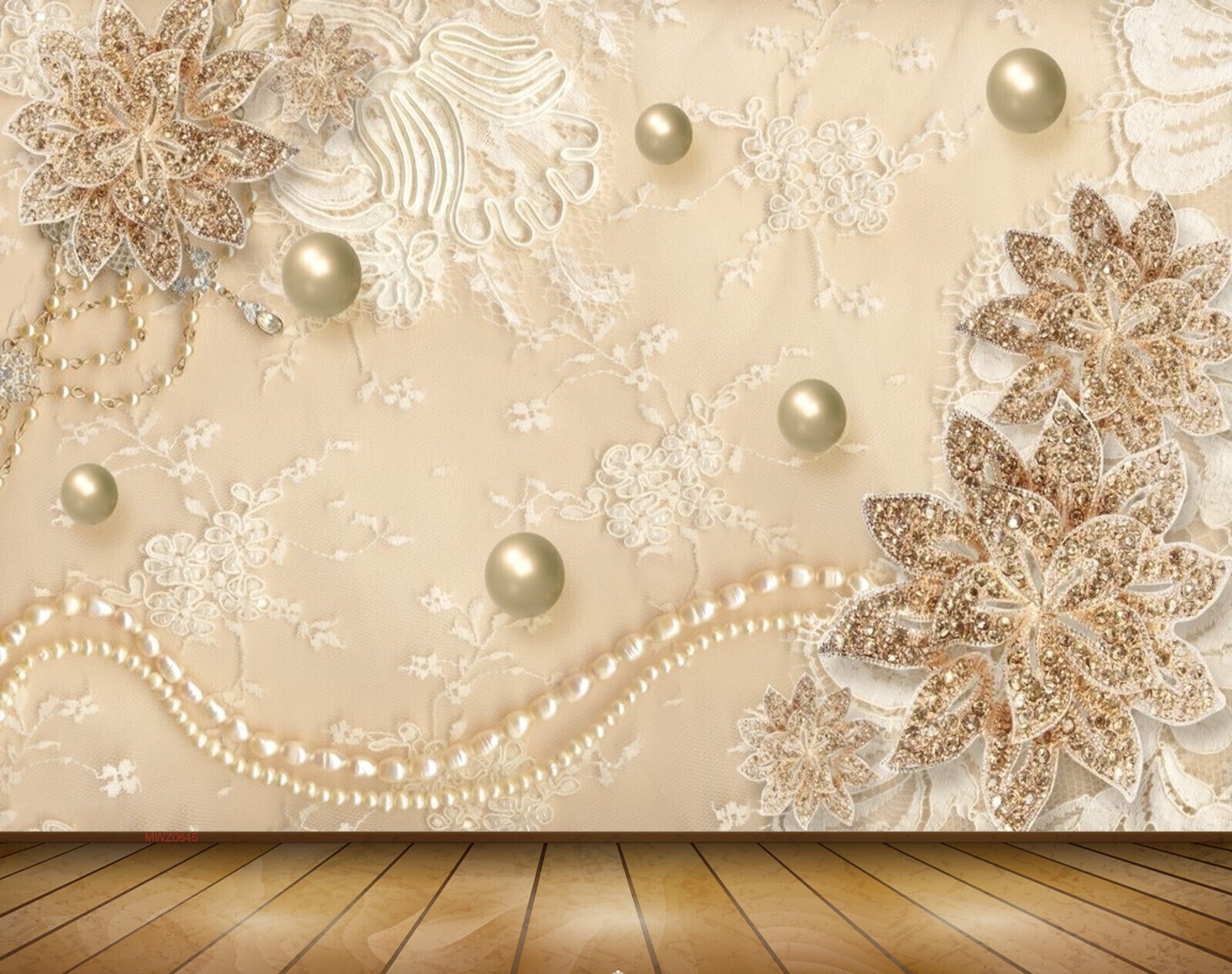 Avikalp MWZ0645 Golden Flowers 3D HD Wallpaper Avikalp MWZ0645 Golden Flowers 3D HD Wallpaper