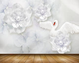 Avikalp MWZ0650 White Flowers Crane 3D HD Wallpaper Avikalp MWZ0650 White Flowers Crane 3D HD Wallpaper