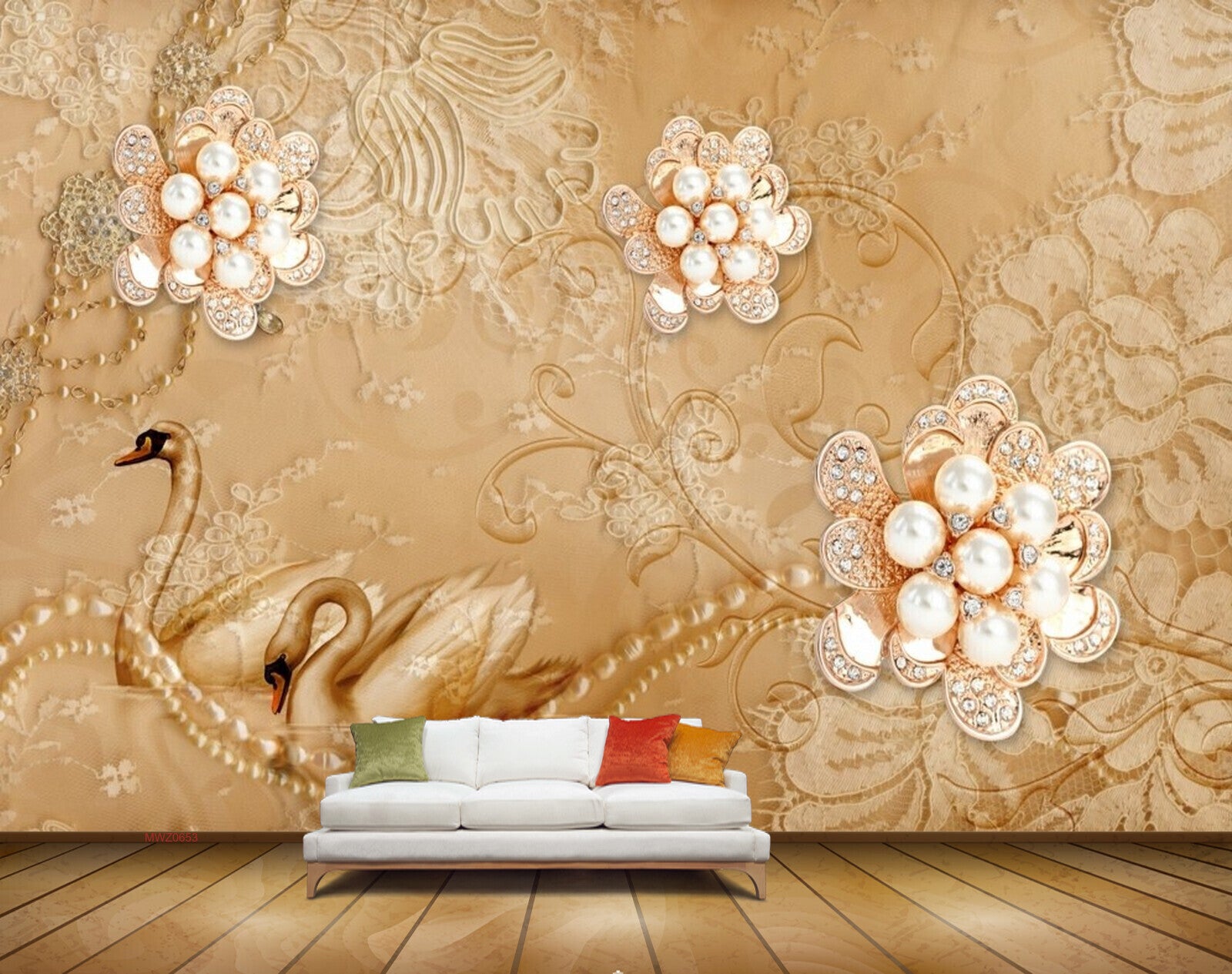 Avikalp MWZ0653 Golden Swan Flowers HD Wallpaper Avikalp MWZ0653 Golden Swan Flowers HD Wallpaper