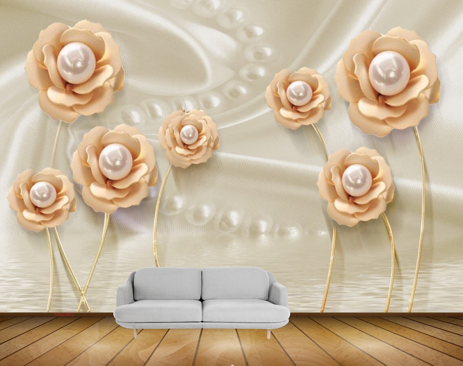 Avikalp MWZ0662 Peach Flowers 3D HD Wallpaper Avikalp MWZ0662 Peach Flowers 3D HD Wallpaper