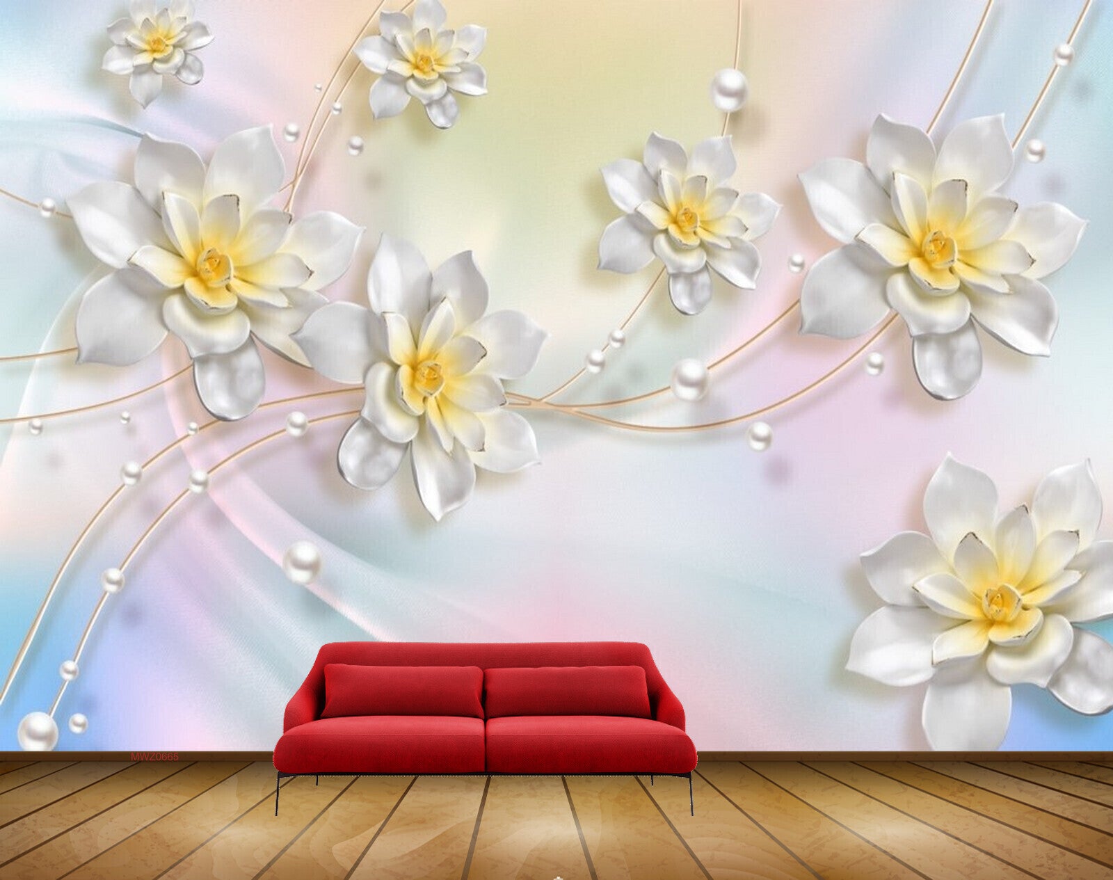 Avikalp MWZ0665 white Yellow Flowers 3D HD Wallpaper Avikalp MWZ0665 white Yellow Flowers 3D HD Wallpaper