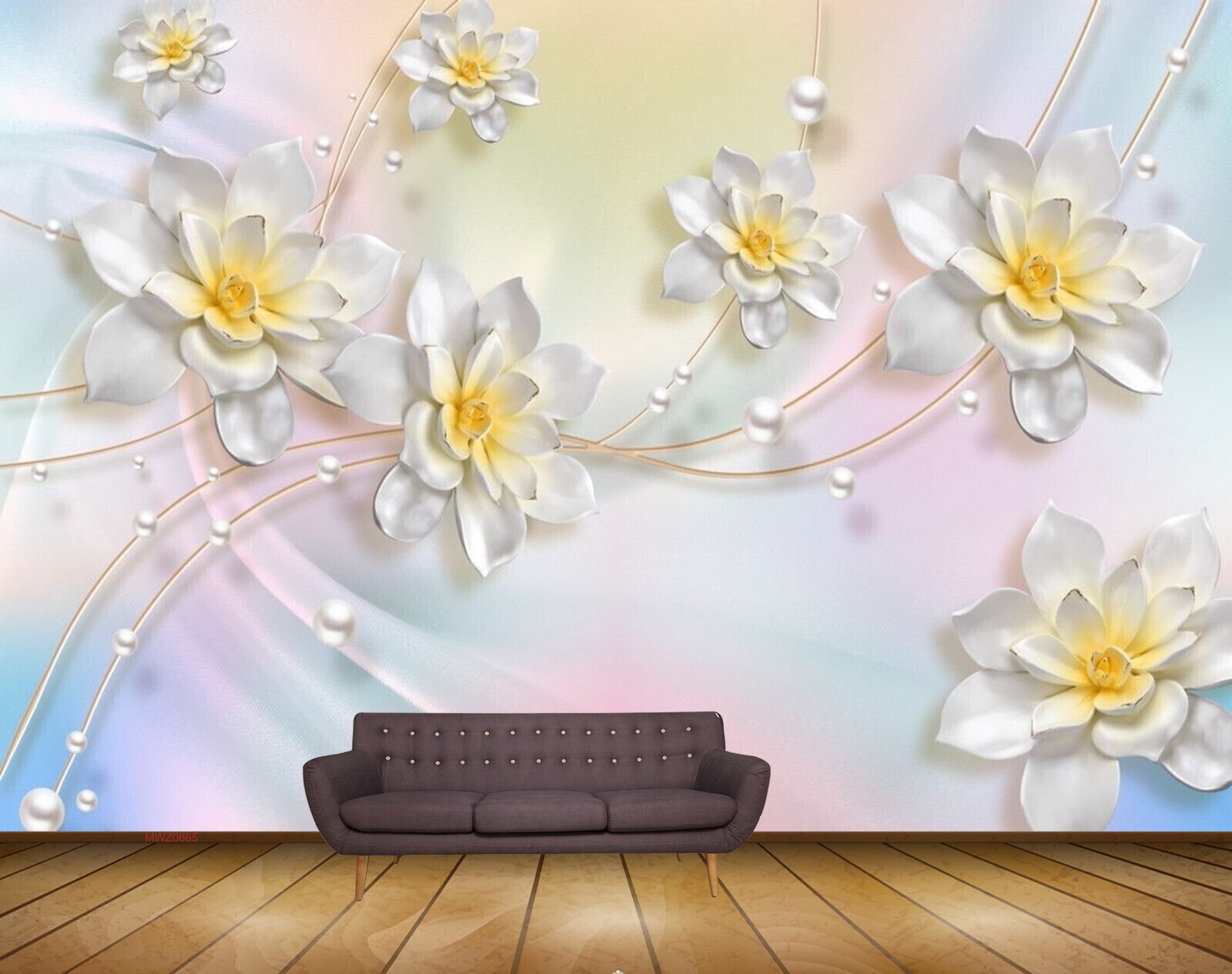 Avikalp MWZ0665 white Yellow Flowers 3D HD Wallpaper Avikalp MWZ0665 white Yellow Flowers 3D HD Wallpaper