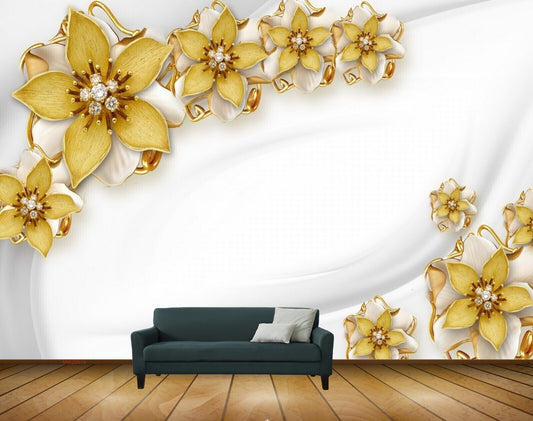 Avikalp MWZ0674 Yellow Flowers HD Wallpaper