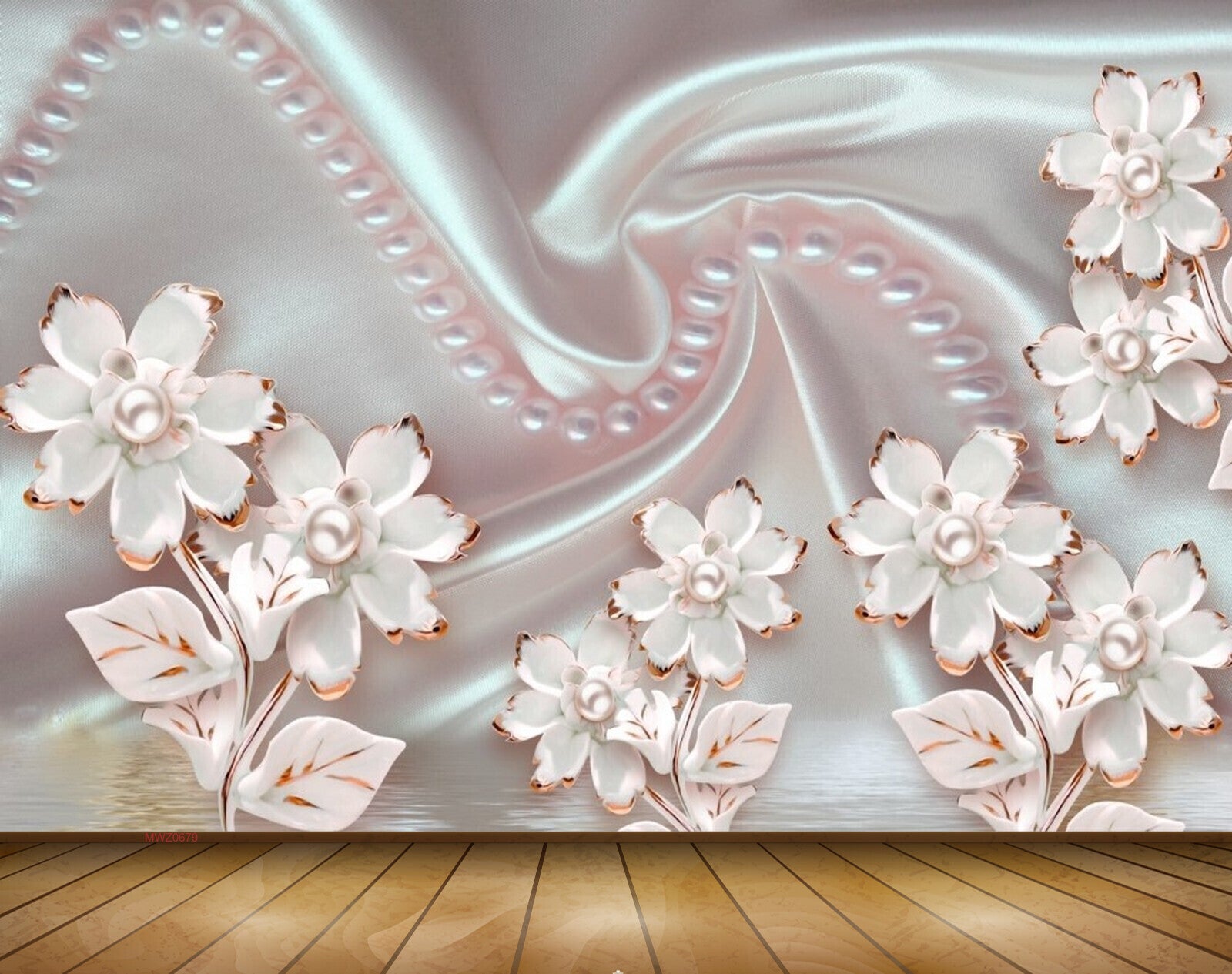 Avikalp MWZ0679 Pink White Flowers Leaves 3D HD Wallpaper Avikalp MWZ0679 Pink White Flowers Leaves 3D HD Wallpaper