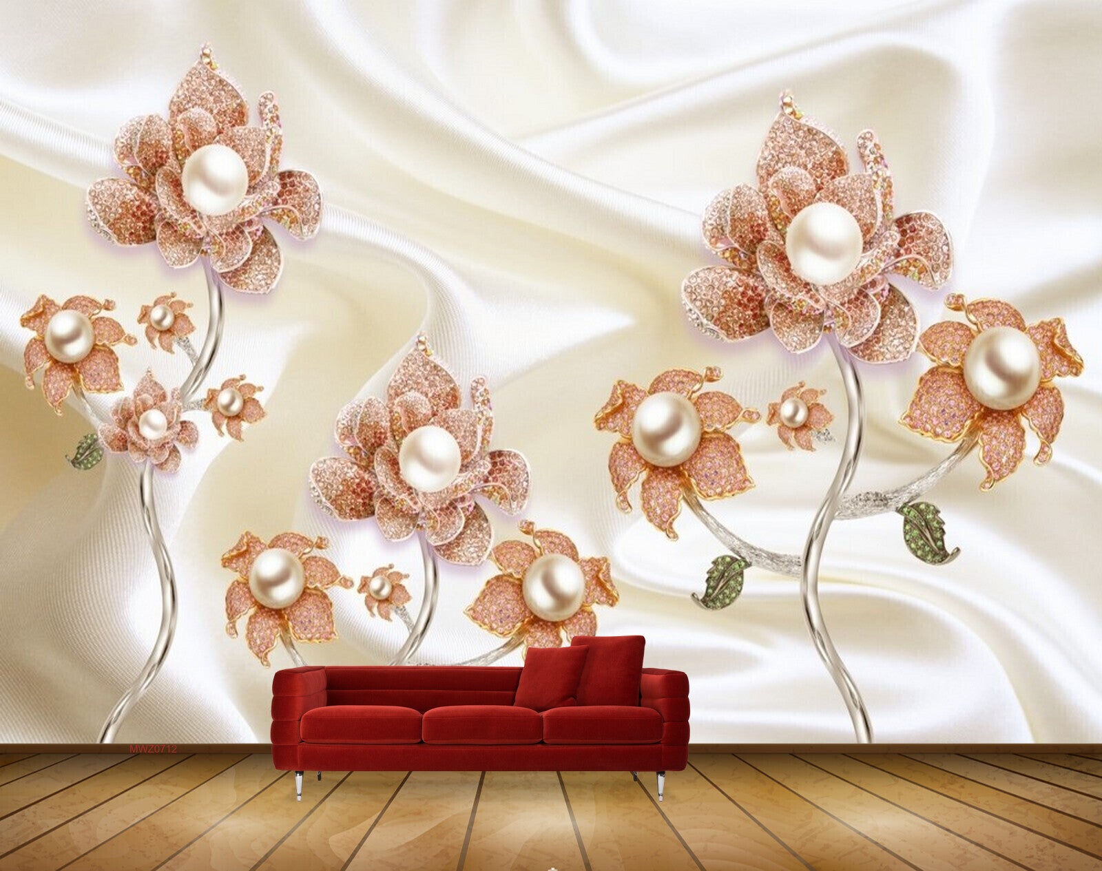 Avikalp MWZ0712 Pink White Flowers 3D HD Wallpaper Avikalp MWZ0712 Pink White Flowers 3D HD Wallpaper
