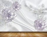 Avikalp MWZ0713 White Purple Flowers 3D HD Wallpaper Avikalp MWZ0713 White Purple Flowers 3D HD Wallpaper