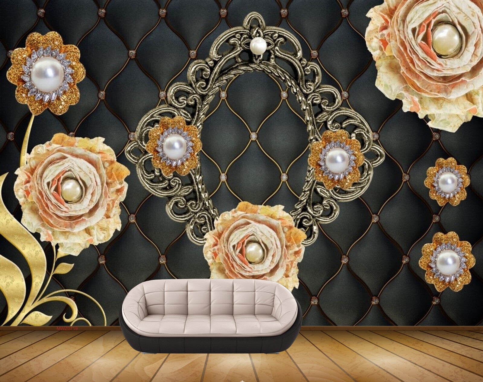 Avikalp MWZ0719 White Orange Flowers 3D HD Wallpaper Avikalp MWZ0719 White Orange Flowers 3D HD Wallpaper