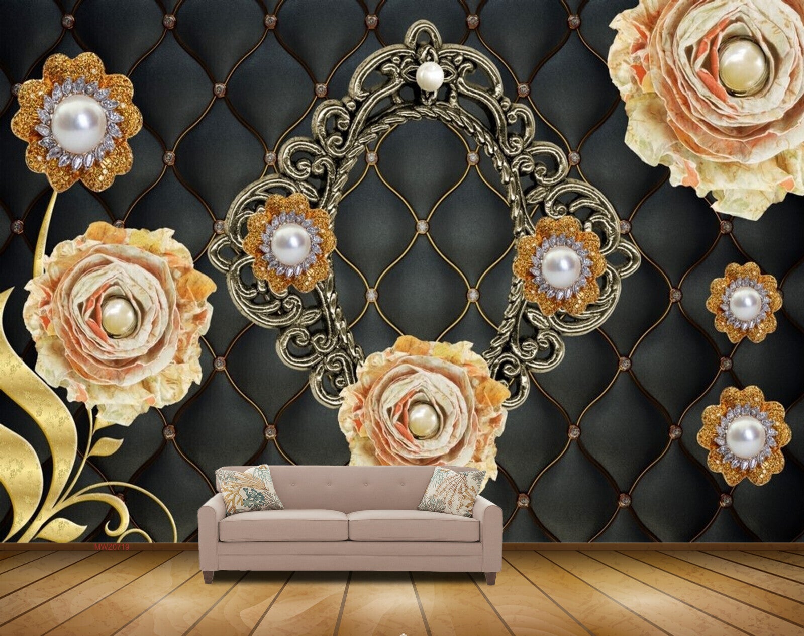 Avikalp MWZ0719 White Orange Flowers 3D HD Wallpaper Avikalp MWZ0719 White Orange Flowers 3D HD Wallpaper