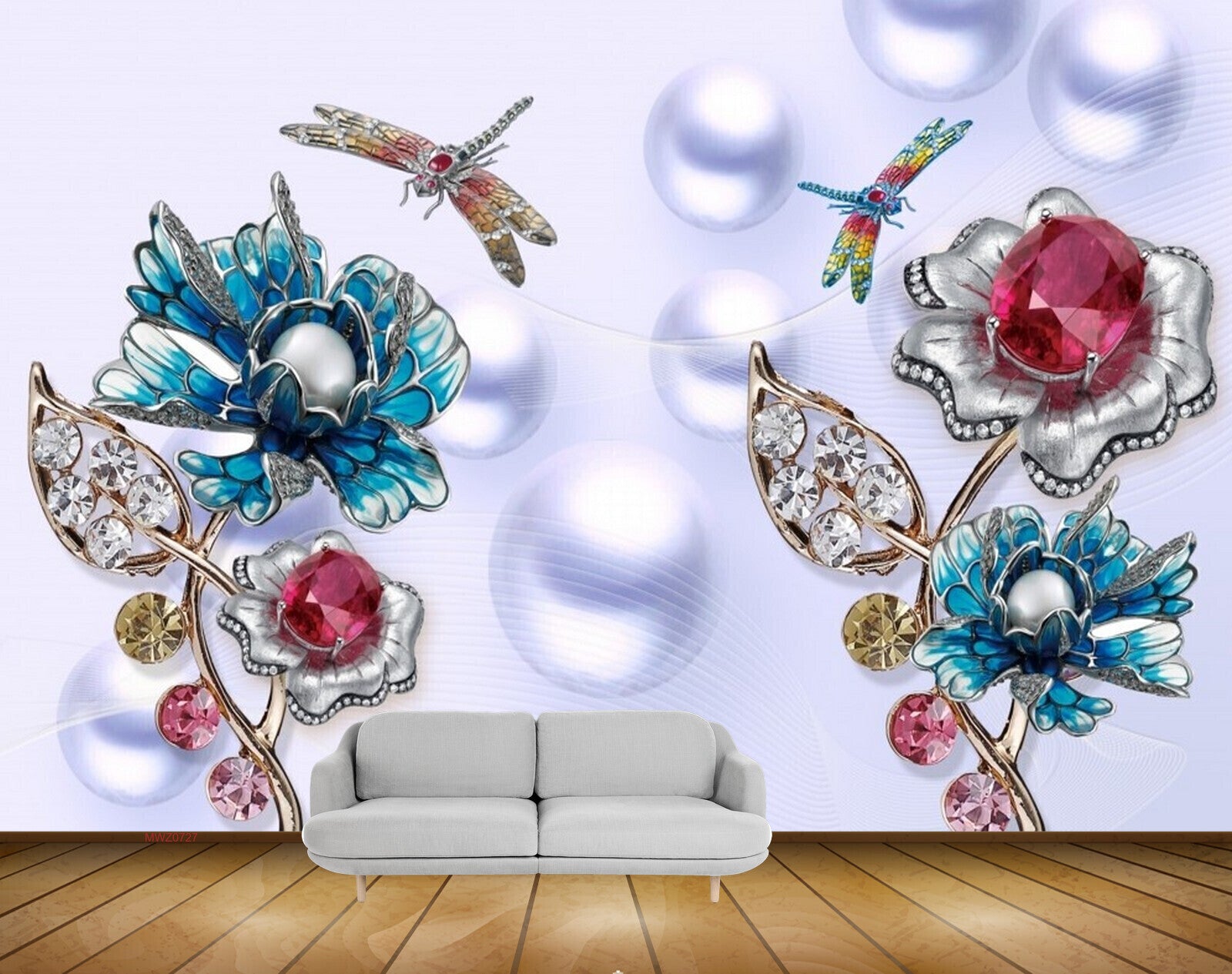 Avikalp MWZ0727 Blue Pink Flowers Flies HD Wallpaper Avikalp MWZ0727 Blue Pink Flowers Flies HD Wallpaper