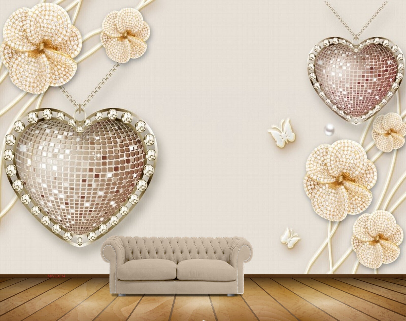 Avikalp MWZ0734 Orange Flowers Butterflies 3D HD Wallpaper Avikalp MWZ0734 Orange Flowers Butterflies 3D HD Wallpaper