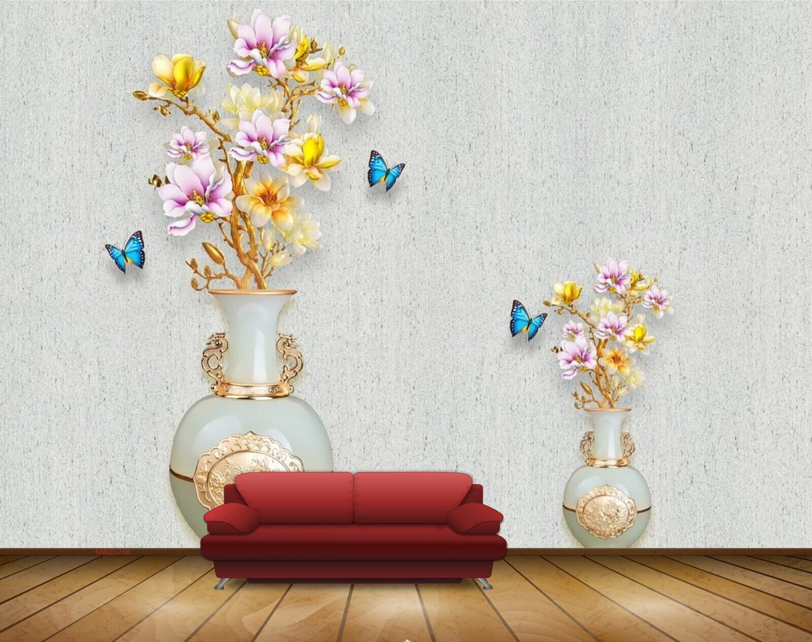 Avikalp MWZ0766 White Pink Flowers Butterflies HD Wallpaper Avikalp MWZ0766 White Pink Flowers Butterflies HD Wallpaper
