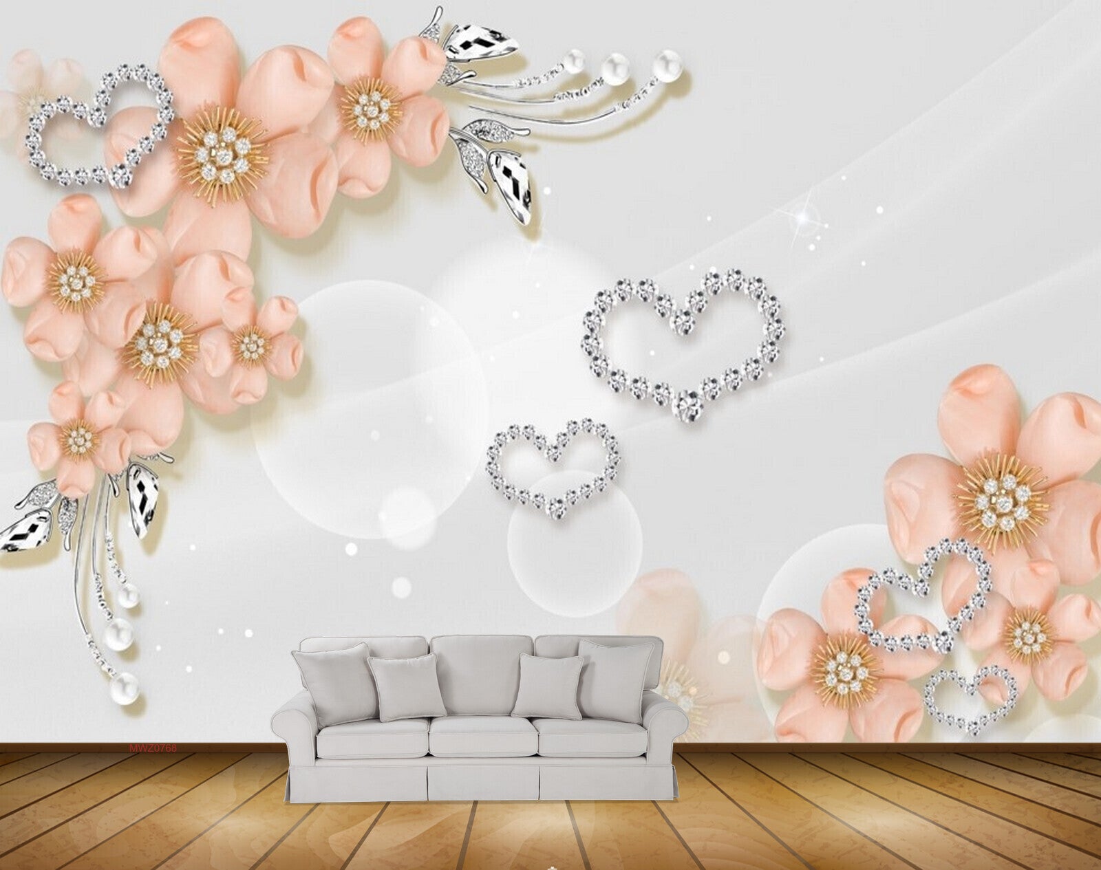 Avikalp MWZ0768 Pink Fiowers Leaves HD Wallpaper Avikalp MWZ0768 Pink Fiowers Leaves HD Wallpaper