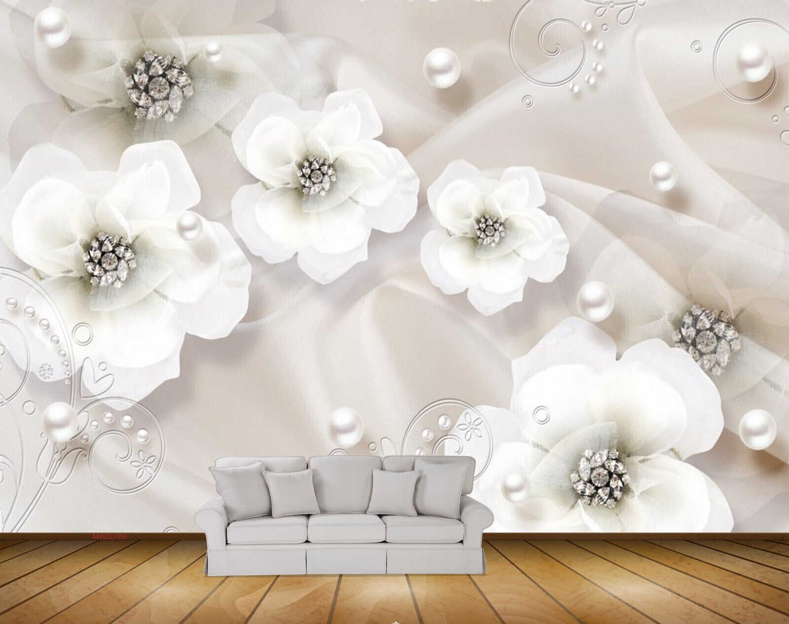 Avikalp MWZ0786 White Flowers 3D HD Wallpaper Avikalp MWZ0786 White Flowers 3D HD Wallpaper