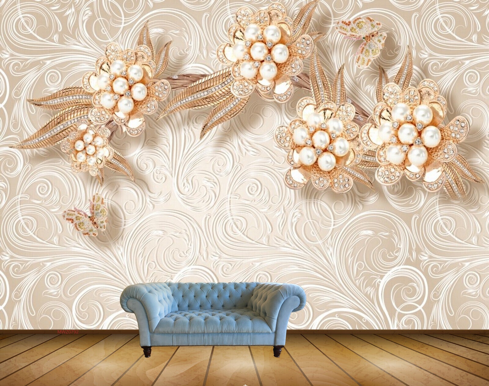 Avikalp MWZ0792 White Flowers Leaves 3D HD Wallpaper Avikalp MWZ0792 White Flowers Leaves 3D HD Wallpaper