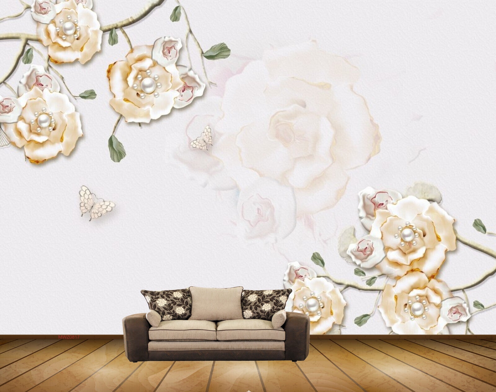 Avikalp MWZ0817 White Yellow flowers Leaves HD Wallpaper Avikalp MWZ0817 White Yellow flowers Leaves HD Wallpaper