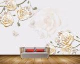 Avikalp MWZ0817 White Yellow flowers Leaves 3D HD Wallpaper Avikalp MWZ0817 White Yellow flowers Leaves 3D HD Wallpaper