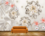 Avikalp MWZ0833 White Peach Flowers Leaves 3D HD Wallpaper Avikalp MWZ0833 White Peach Flowers Leaves 3D HD Wallpaper