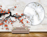 Avikalp MWZ0834 Orange Flowers Branches Moon 3D HD Wallpaper Avikalp MWZ0834 Orange Flowers Branches Moon 3D HD Wallpaper