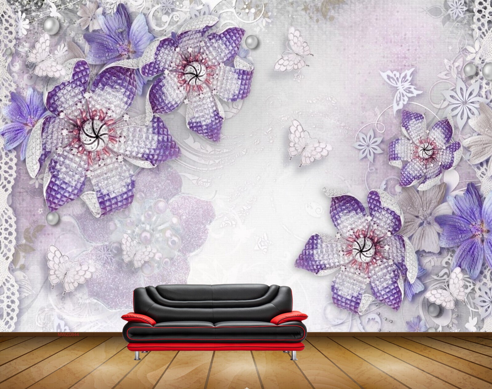 Avikalp MWZ0844 Purple Flowers Butterflies Leaves HD Wallpaper Avikalp MWZ0844 Purple Flowers Butterflies Leaves HD Wallpaper