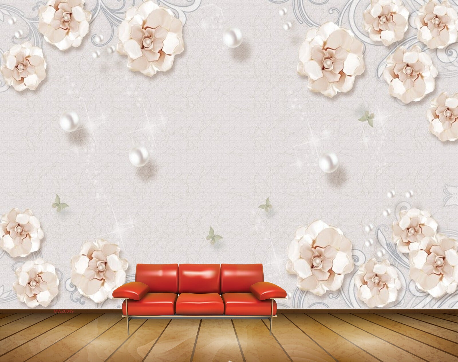 Avikalp MWZ0849 White Pink Flowers Butterflies HD Wallpaper Avikalp MWZ0849 White Pink Flowers Butterflies HD Wallpaper