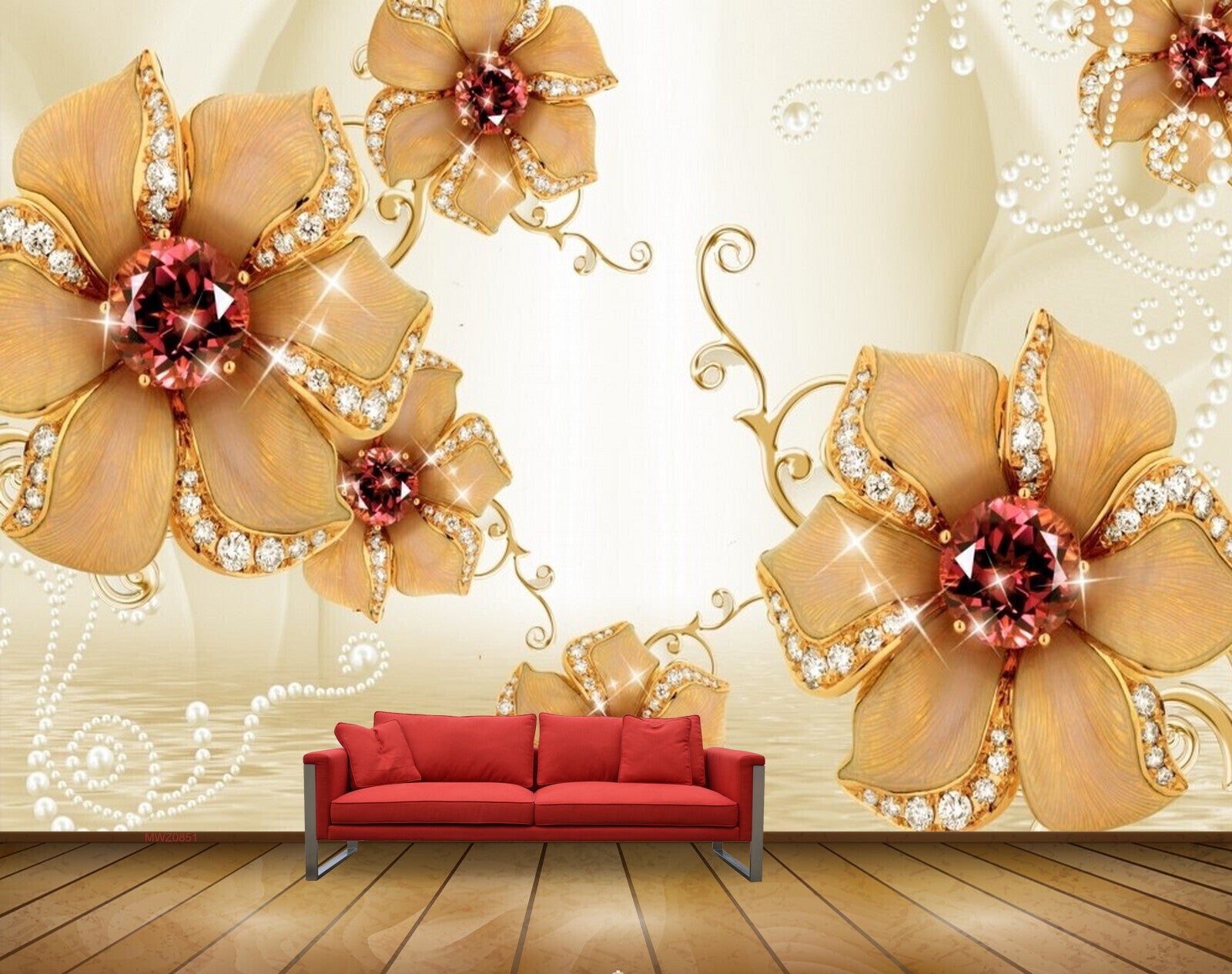 Avikalp MWZ0851 Orange Flowers Leaves 3D HD Wallpaper Avikalp MWZ0851 Orange Flowers Leaves 3D HD Wallpaper