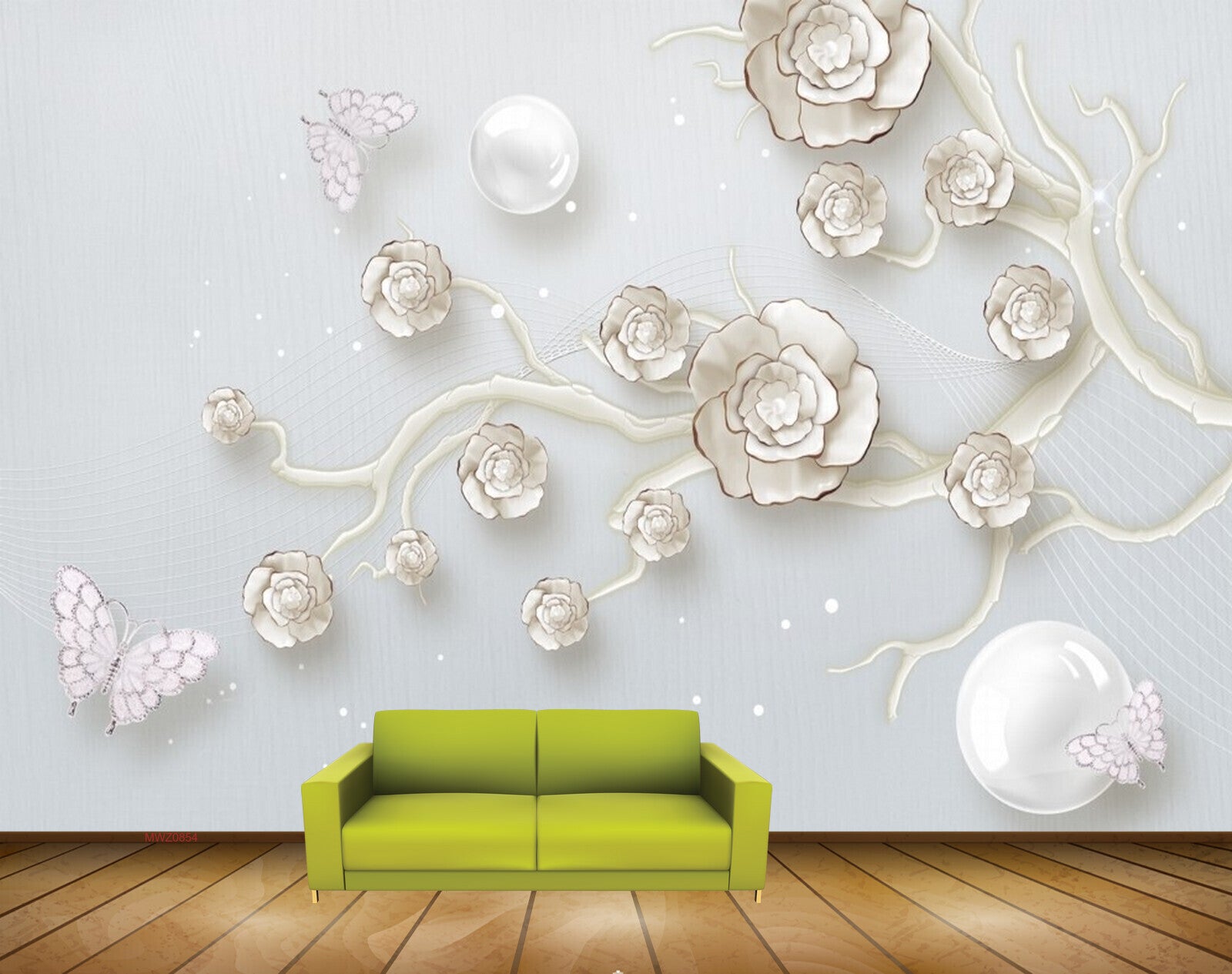 Avikalp MWZ0854 White Flowers Branches Butterflies HD Wallpaper Avikalp MWZ0854 White Flowers Branches Butterflies HD Wallpaper