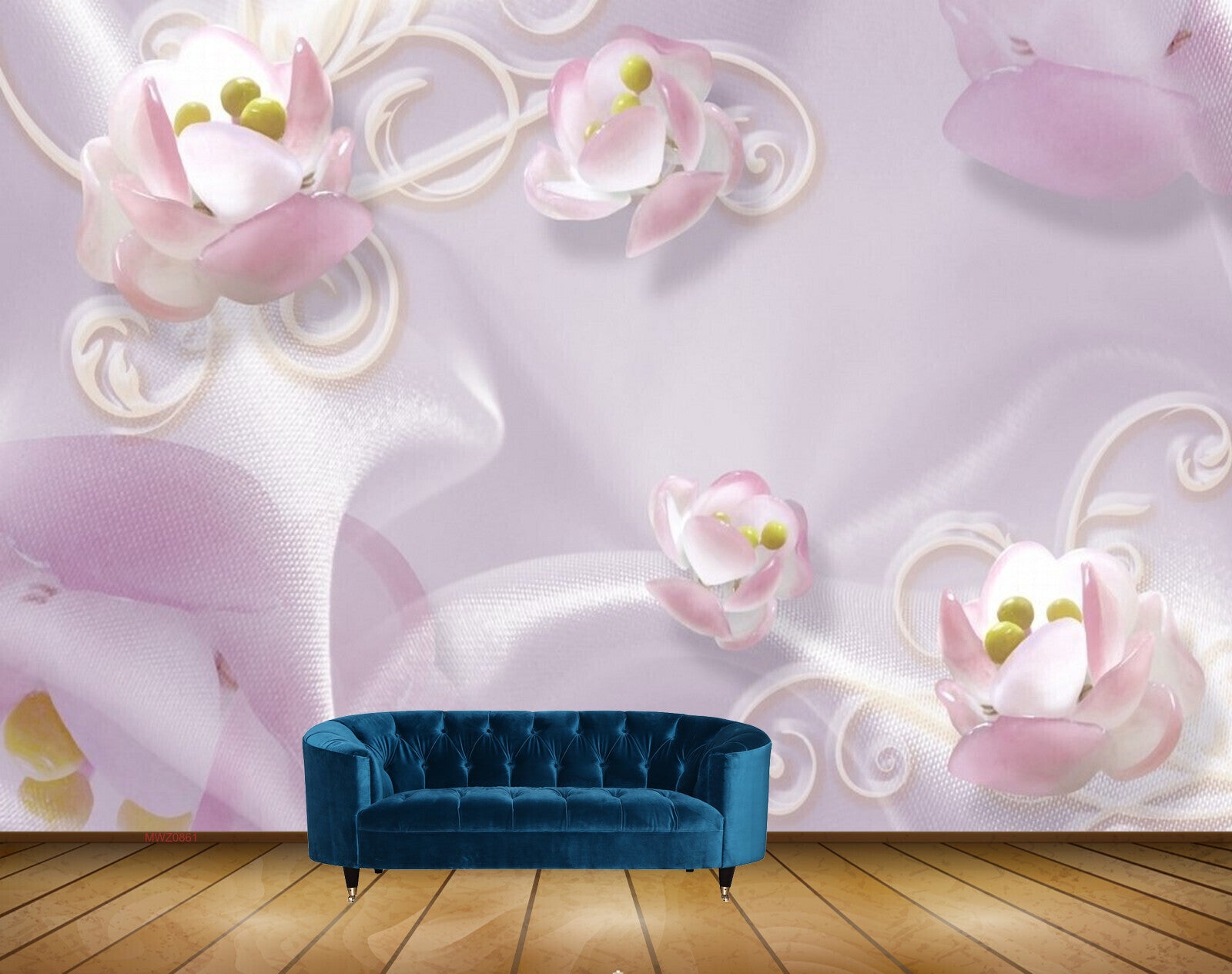 Avikalp MWZ0861 Pink White Flowers 3D HD Wallpaper Avikalp MWZ0861 Pink White Flowers 3D HD Wallpaper