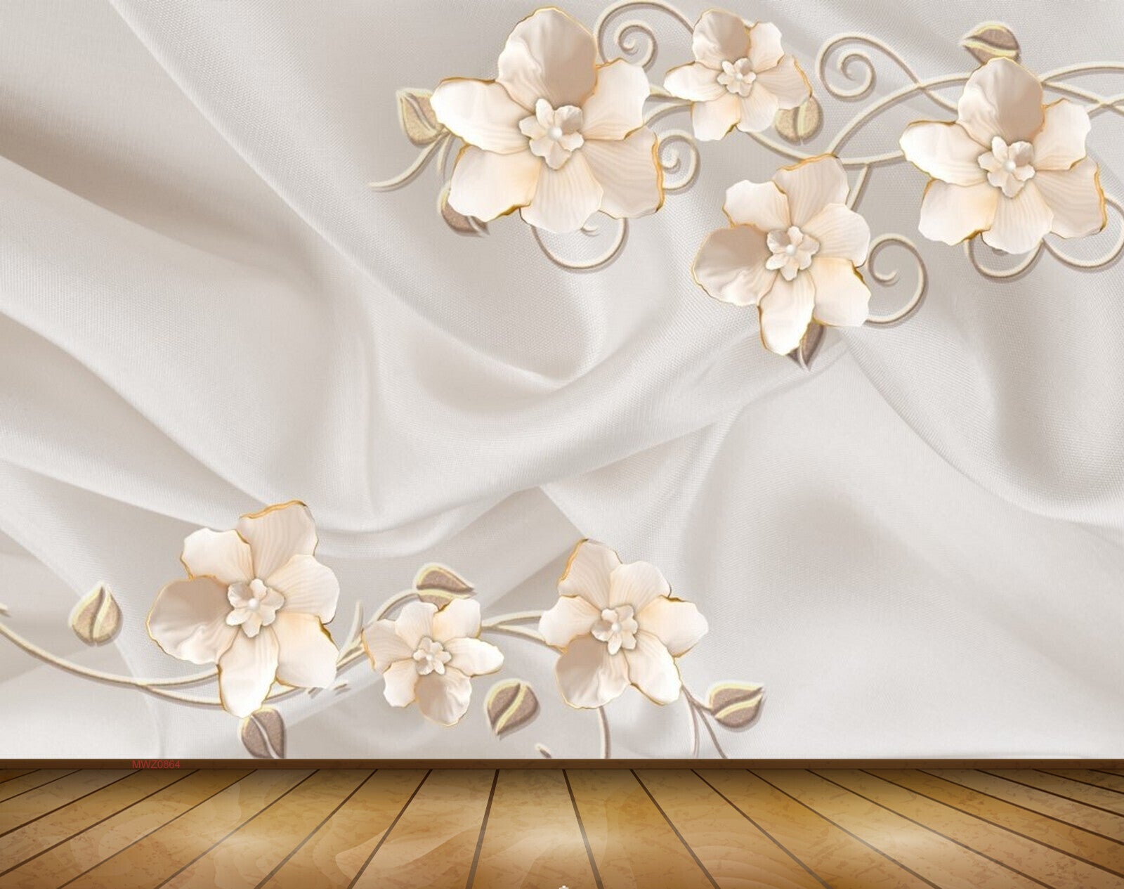 Avikalp MWZ0864 Pink White Flowers Leaves Branches 3D HD Wallpaper Avikalp MWZ0864 Pink White Flowers Leaves Branches 3D HD Wallpaper