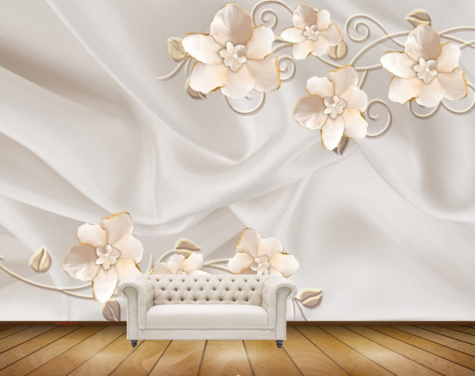 Avikalp MWZ0864 Pink White Flowers Leaves Branches 3D HD Wallpaper Avikalp MWZ0864 Pink White Flowers Leaves Branches 3D HD Wallpaper