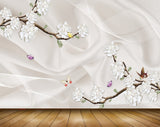 Avikalp MWZ0881 White Flowers Branches Butterflies 3D HD Wallpaper Avikalp MWZ0881 White Flowers Branches Butterflies 3D HD Wallpaper