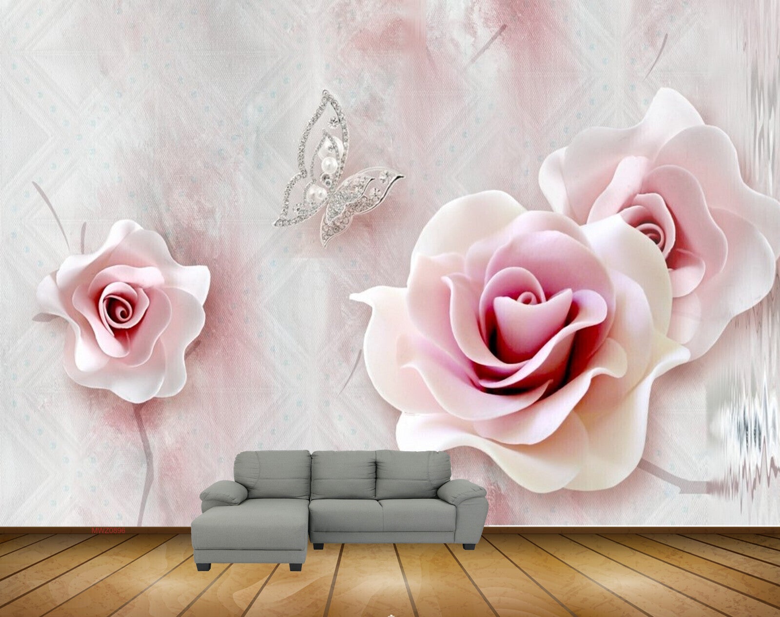 Avikalp MWZ0896 Pink Flowers Butterflies HD Wallpaper Avikalp MWZ0896 Pink Flowers Butterflies HD Wallpaper