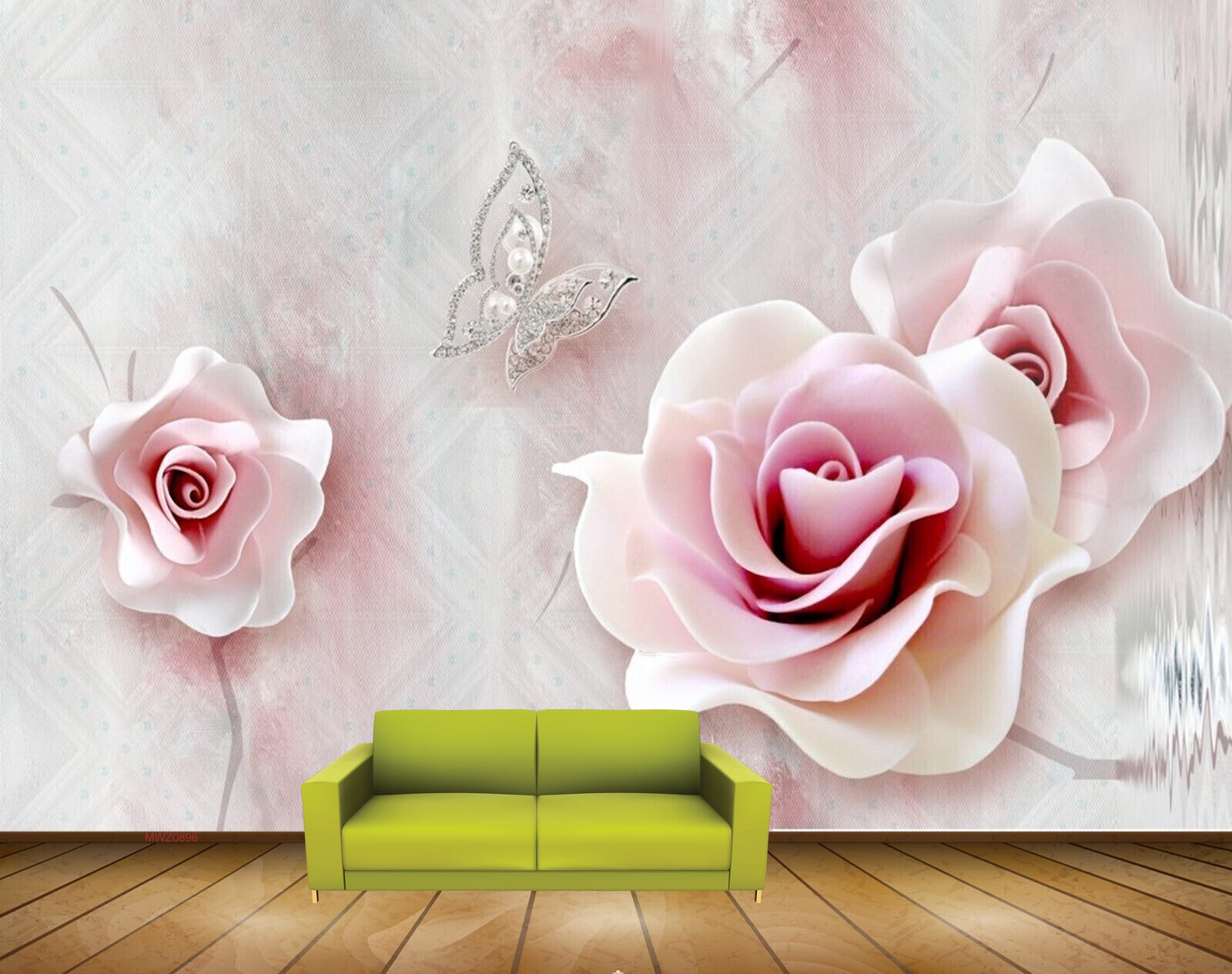 Avikalp MWZ0896 Pink Flowers Butterflies 3D HD Wallpaper Avikalp MWZ0896 Pink Flowers Butterflies 3D HD Wallpaper