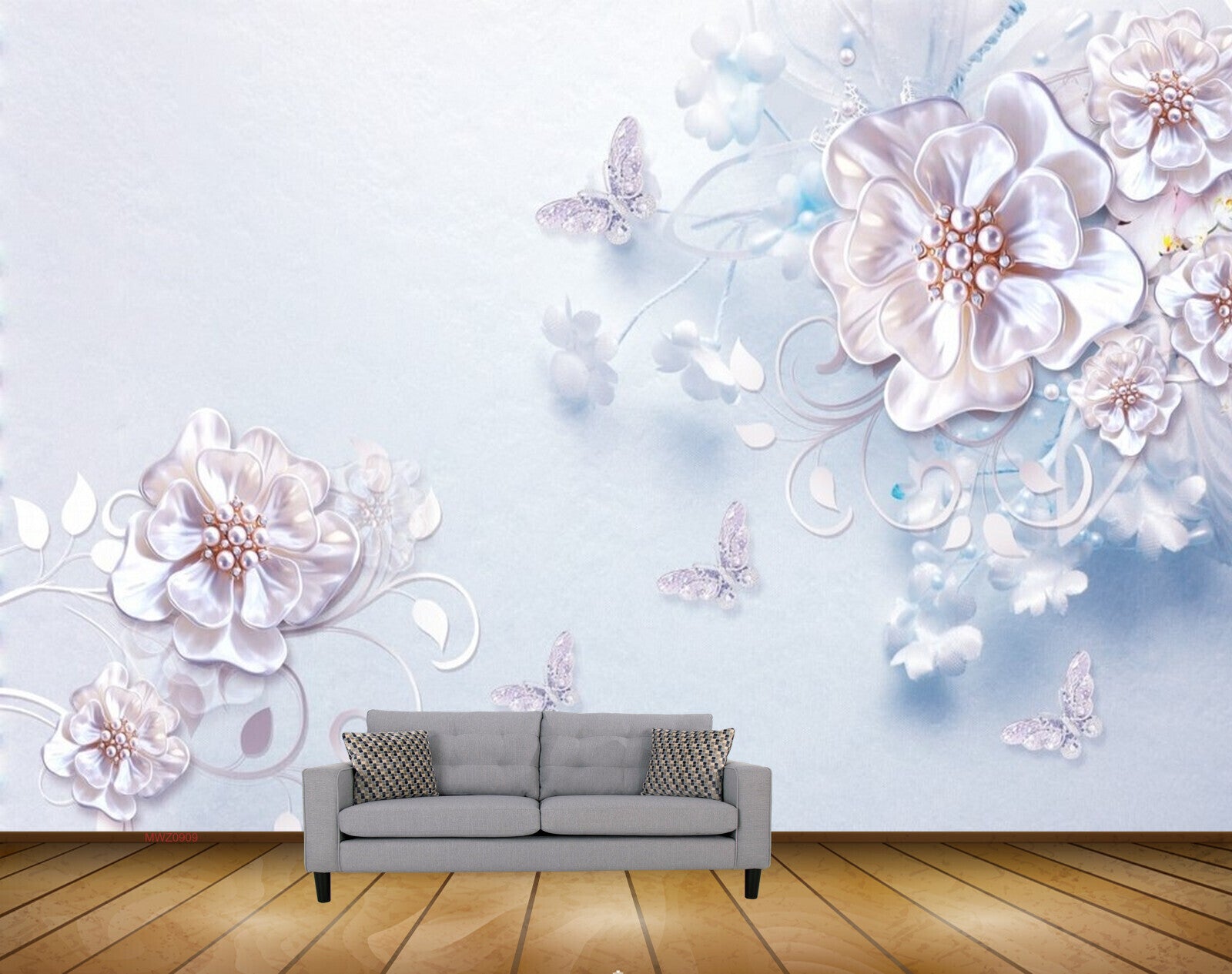 Avikalp MWZ0909 White Flowers Butterflies HD Wallpaper Avikalp MWZ0909 White Flowers Butterflies HD Wallpaper