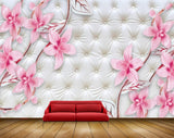 Avikalp MWZ0920 Pink Flowers Leaves 3D HD Wallpaper Avikalp MWZ0920 Pink Flowers Leaves 3D HD Wallpaper