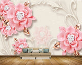 Avikalp MWZ0921 Pink White Flowers Leaves 3D HD Wallpaper Avikalp MWZ0921 Pink White Flowers Leaves 3D HD Wallpaper