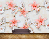 Avikalp MWZ0922  White Peach Flowers Leaves 3D HD Wallpaper Avikalp MWZ0922  White Peach Flowers Leaves 3D HD Wallpaper