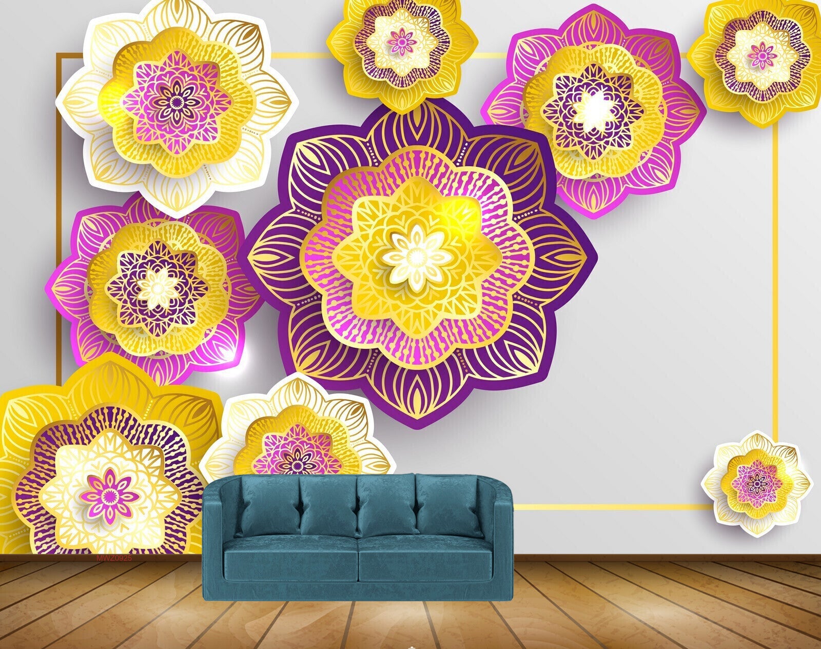 Avikalp MWZ0925 Pink Blue White Flowers 3D HD Wallpaper Avikalp MWZ0925 Pink Blue White Flowers 3D HD Wallpaper