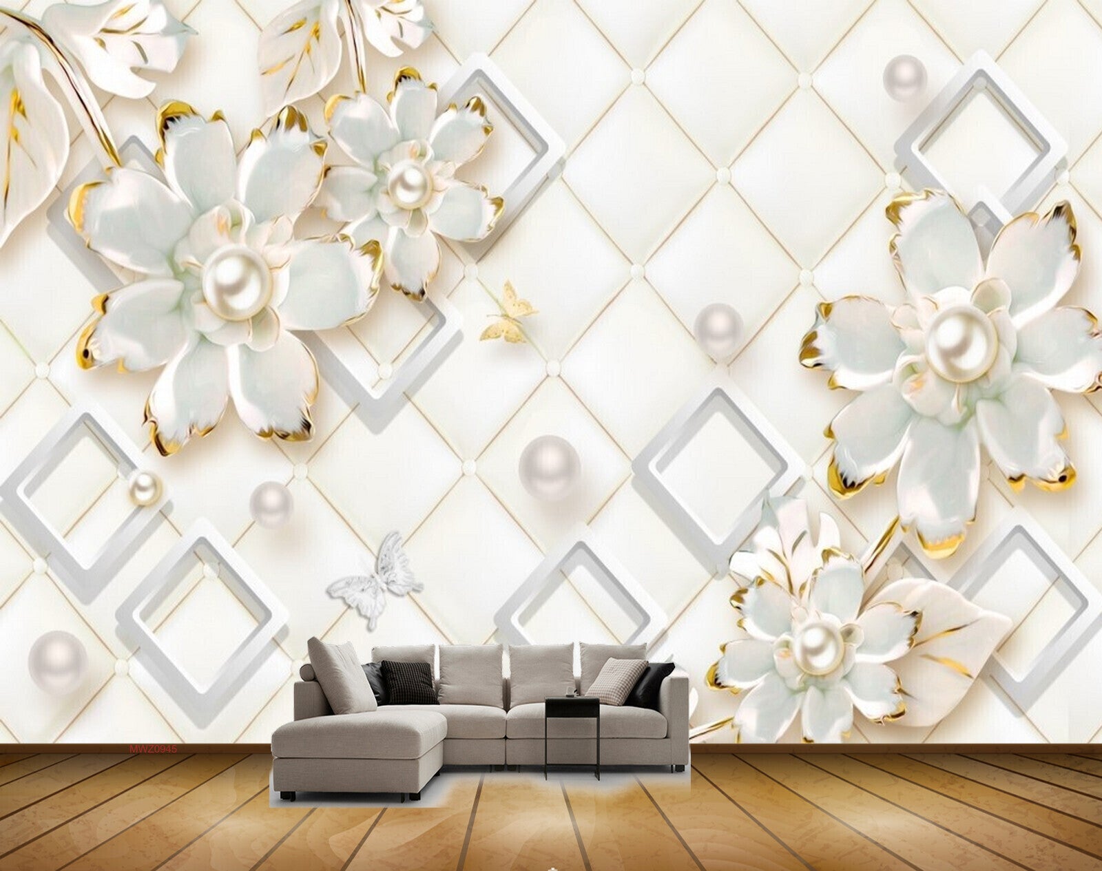 Avikalp MWZ0945 White Flowers Butterflies HD Wallpaper Avikalp MWZ0945 White Flowers Butterflies HD Wallpaper