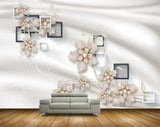 Avikalp MWZ0946 White Flowers Leaves 3D HD Wallpaper Avikalp MWZ0946 White Flowers Leaves 3D HD Wallpaper