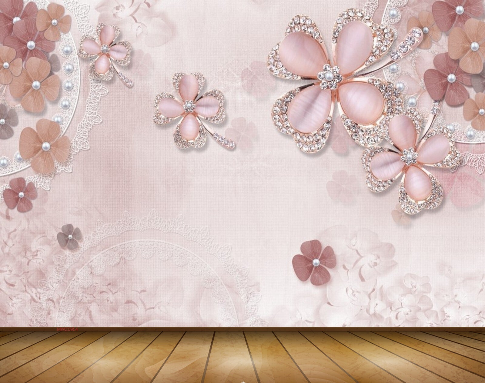 Avikalp MWZ0954 Peach White Flowers 3D HD Wallpaper Avikalp MWZ0954 Peach White Flowers 3D HD Wallpaper