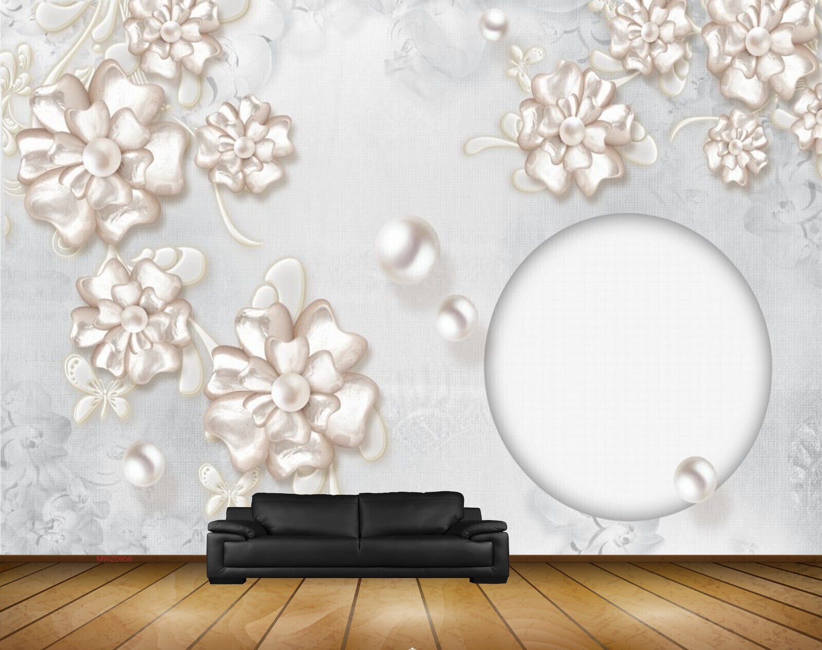 Avikalp MWZ0956 White Golden Flowers 3D HD Wallpaper Avikalp MWZ0956 White Golden Flowers 3D HD Wallpaper